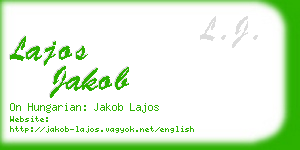 lajos jakob business card